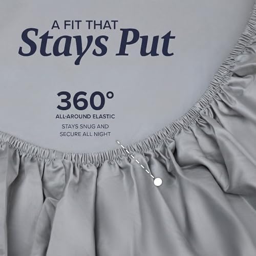 Beckham Hotel Collection King Sheet Set 100% Cotton, 500TC Sateen, 4