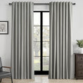 Topfinel Frost Grey Linen Curtains 84 Inches Long 2 Panels Set for