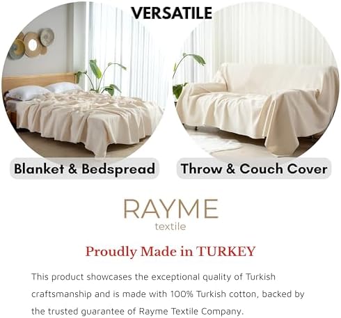 100% Turkish Cotton Waffle Blanket Cal King - Cozy, Airy, Lightweight