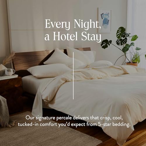 Brooklinen Percale Duvet Cover Crisp & Cooling - Full/Queen, Cream