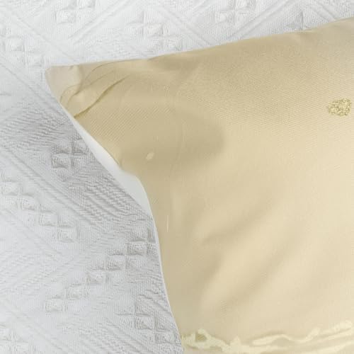 Bonhause Brown Gold Marble Texture Throw Pillow Covers 20x20 Inch Set