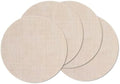 Niviy Beige Round Placemats Set of 4, 15 Inch Washable Easy to Clean