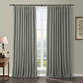 TWOPAGES Gray Blackout Pinch Pleat Curtain, 84Wx96L, 1 Panel