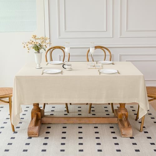 Linen World Linen Tablecloth 108x60 Inch, Rectangular Tablecloth