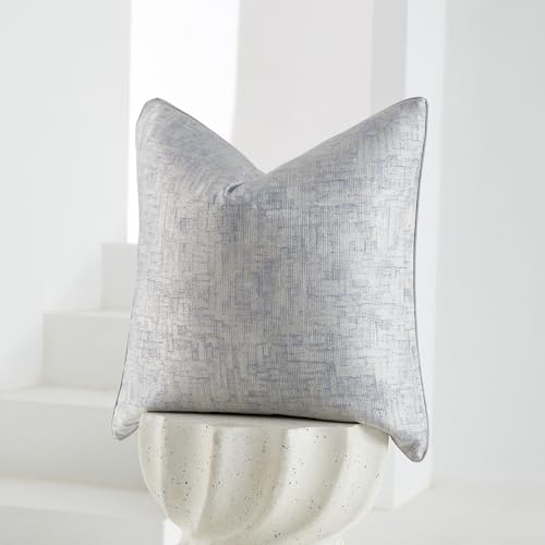 Ice Blue Throw Pillow Covers 18"x18" Square Pillow Covers, Set of 2