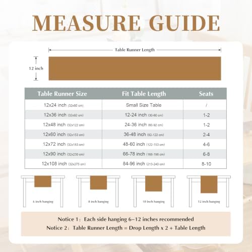 2 Pack Beige Small Short Table Runner Coffee Table Runner