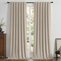 Joydeco 100% Blackout Curtains Velvet Black Out Curtain 120 Inch