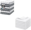 Homaxy Kitchen Towels and Dishcloths Set, 16 x 28 Inches and