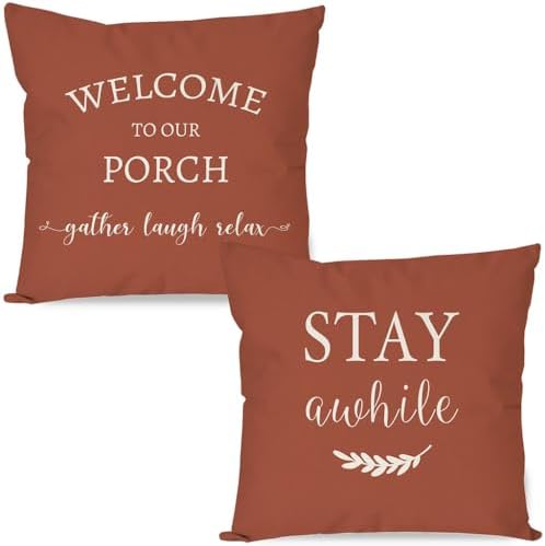 PANDICORN Outdoor Decorative Throw Pillow Covers 18x18 Inch Set of 2