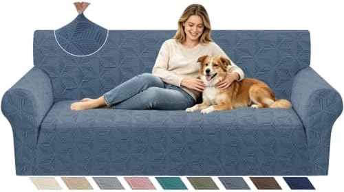 ZNSAYOTX Stretch Couch Cover, 1 Piece Sofa Covers for 3 Cushion Couch