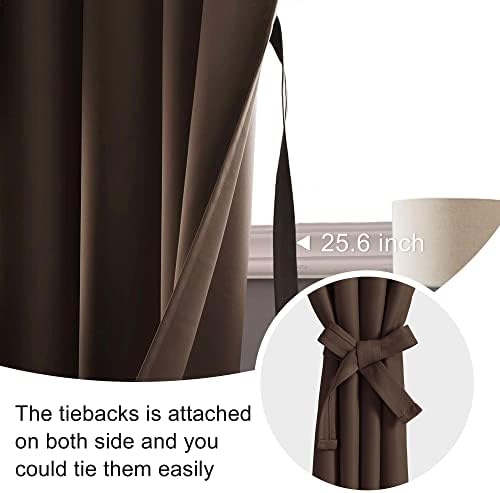 JIUZHEN Blackout Curtains for Bedroom Living Room 60 x 72 Inches Long