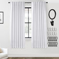 Greyish White Blackout Curtains 72 Inch Long for Living Room,Linen