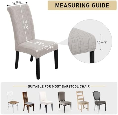 JIUZHEN Dining Chair Covers Velvet Chair Covers for Dining Room, Set