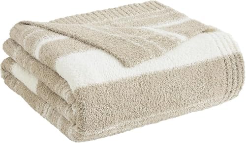 WRENSONGE Soft Throw Blanket for Couch-Cozy Reversible Knitted