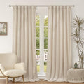 BGment Cream Beige Velvet Curtains 108 Inch for Bedroom, Thick Thermal