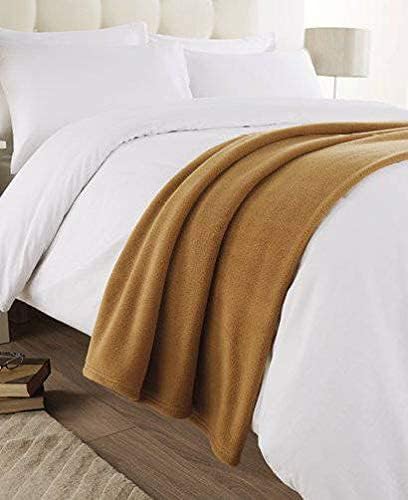 Serenity Fleece Blanket, King, 108 x 90 in, Tan