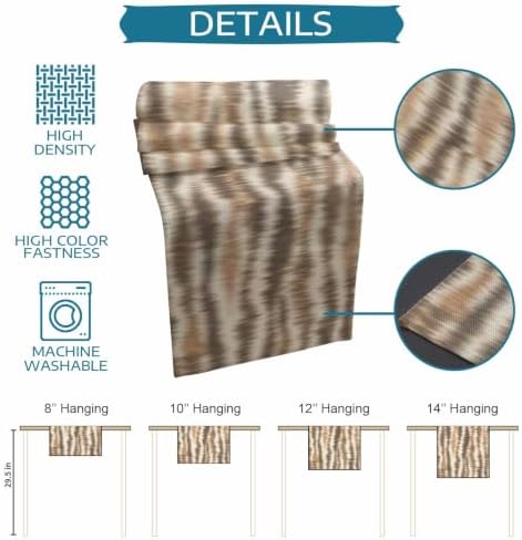 Ombre Beige Table Runner and Placemats Set of 6 Contemporary Gradient