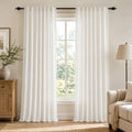 Deconovo Light Filtering Sheer Curtains 108 Inches Long for Living