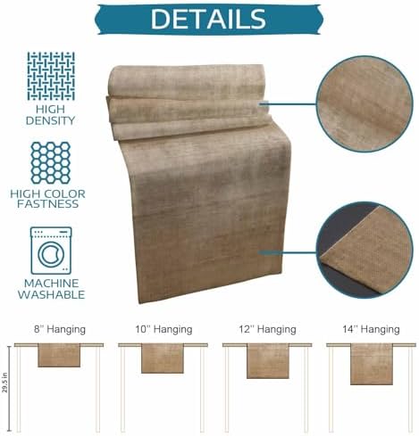 Table Runner and Placemats Set of 6 Beige Linen Table Runner with