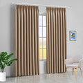 100% Polyester Double Pinch Pleated Blackout Window Curtain Panels &