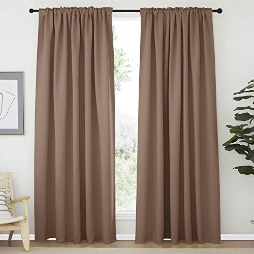 NICETOWN Blackout Curtain Panels Window Draperies - (Cappuccino Color)
