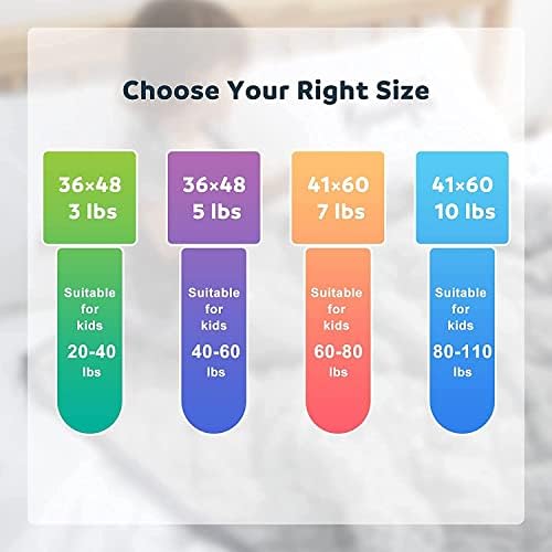 MAXTID Weighted Blanket for Kids, 4lbs Grey 36x48 inches, Reversible