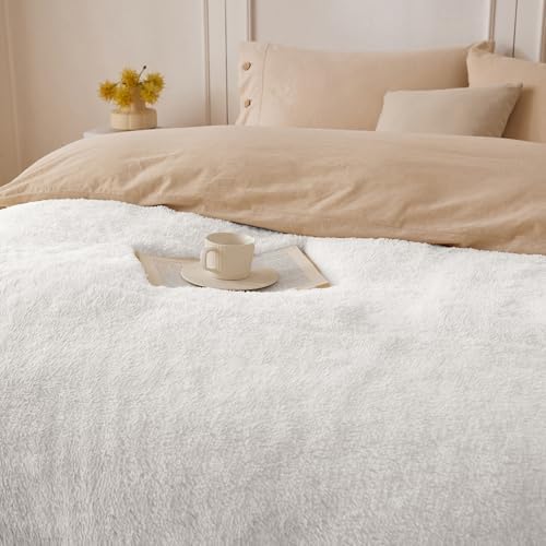 COOVA Ultra Soft Faux Fur Throw Blanket – Fuzzy Fluffy Cozy Microfiber