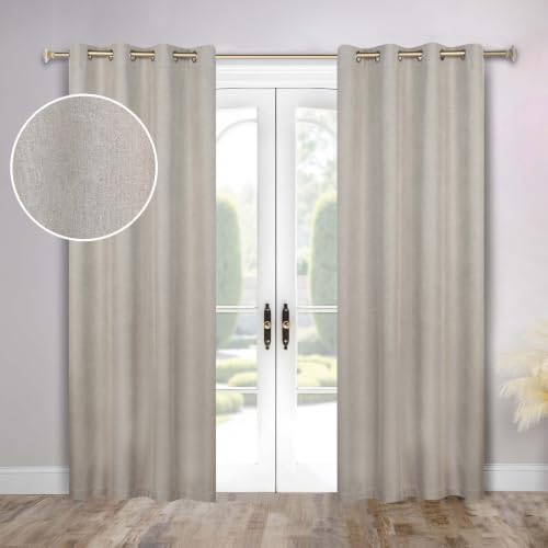 SUPERIOR Neal 100% Blackout Curtains - Textured Design - 52" x 84"