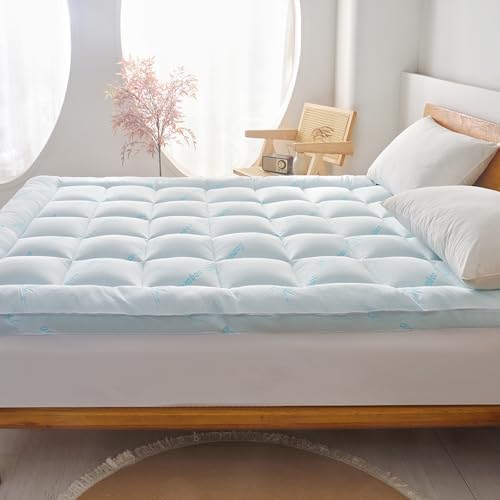 Favorland Mattress Topper Queen Size - Cooling Extra Thick Breathable