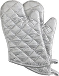 New Star Foodservice Oven Mitts with Extra Defense, up to 400F, Silver