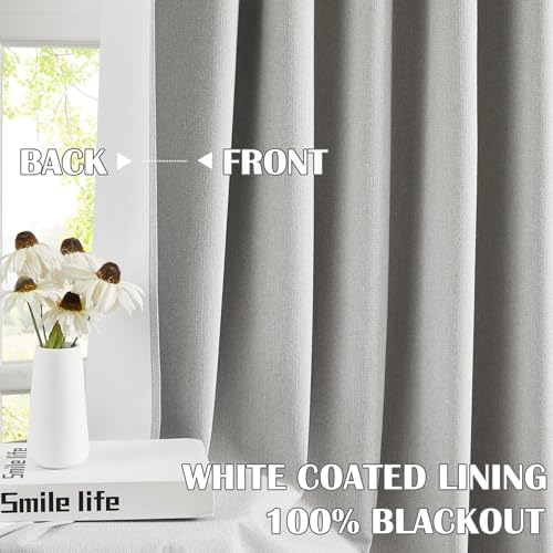 Randall Linen Textued 100% Blackout Curtain for Living