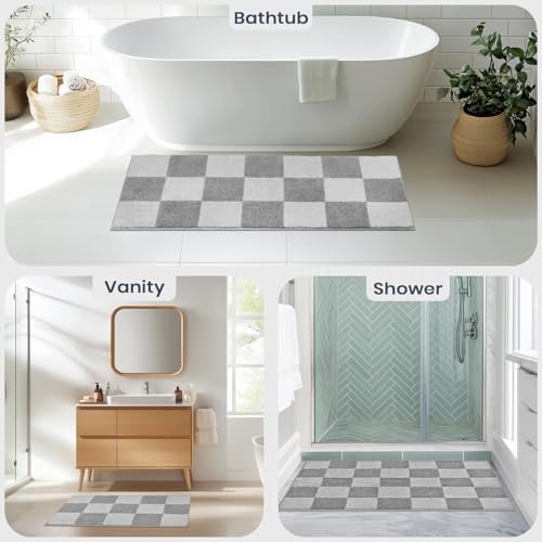 PURRUGS Bathroom Rug Non-Slip Machine Washable 24" x 60", Super