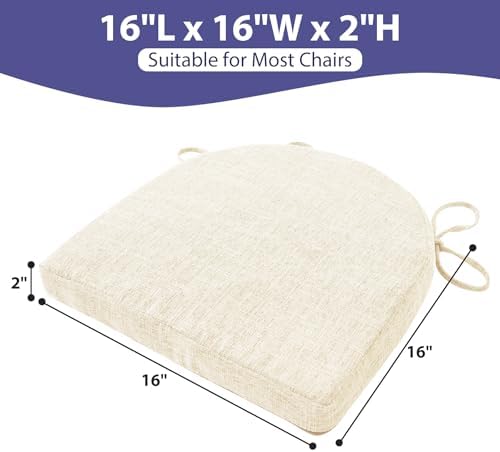 IPYNBAP Chair Cushions for Dining Chairs, Kitchen Chair Cushions, 16''