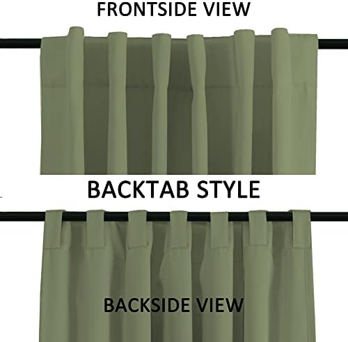 Turquoize Blackout Curtains 72 Inch Length Rod Pocket Back Tab