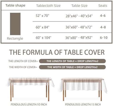 Rectangle Tablecloth Linen Texture Waterproof and Stain-resistant