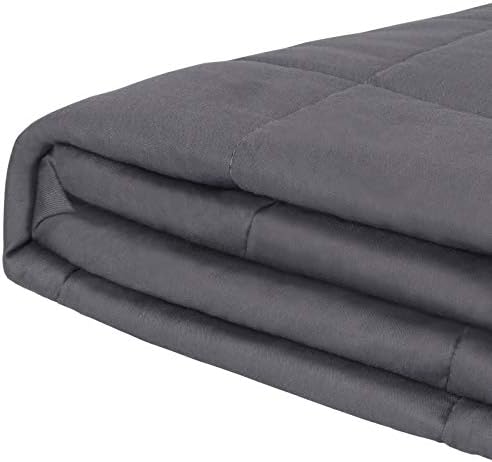Nova Microdermabrasion Weighted Blanket (15 lbs, 48”x72” Grey) Cooling
