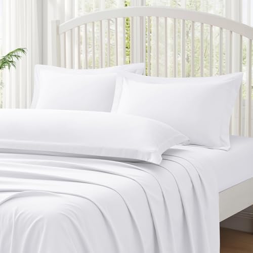 Homiest White Pillow Shams Queen Size Set of 2, 2-Inch Flange