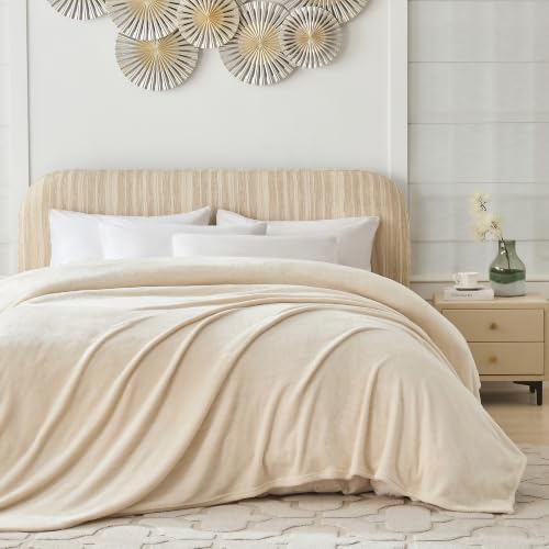 COOVA Fleece King Size Blankets for Bed 90x102 Inches, Ultra Soft Cozy
