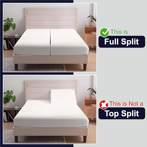 Kotton Culture Split King Sheets Sets for Adjustable Bed-Luxury