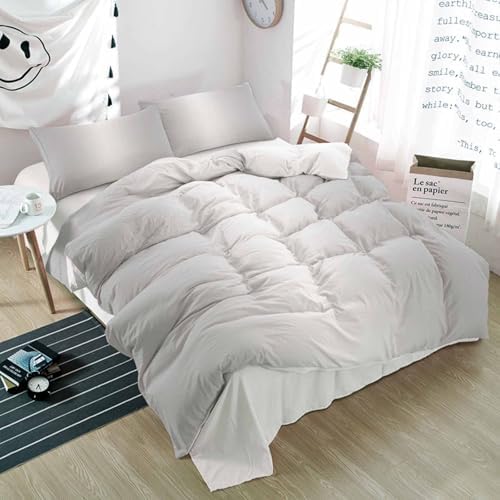 Duvet Cover Set Queen, Abstract Gray Gradient Style 3 Piece Bedding
