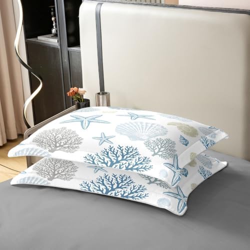 Manfei Coral Starfish 100% Cotton Duvet Cover Set Minimal Neutral