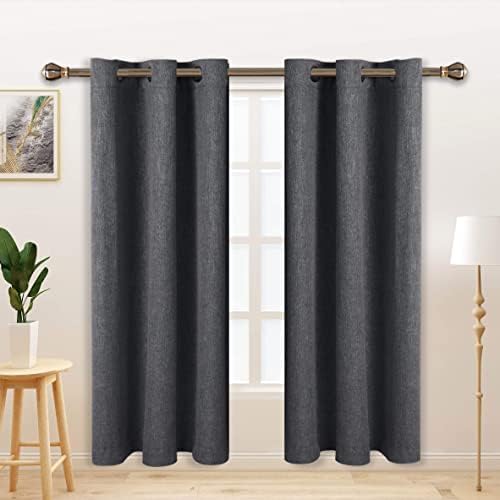 LORDTEX Linen Look Textured Blackout Curtains with Thermal Insulated
