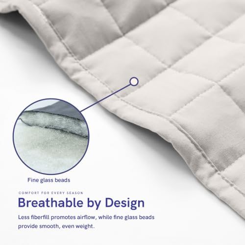 YnM 15lbs Weighted Blanket for Adults, Heavy Bed Throw Blanket with