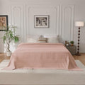 Cotton Blanket for King Size Bed, 108x90 Waffle Layering Blanket