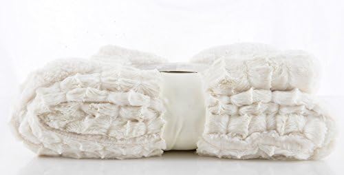 long rich Longrich Embossed Faux-Fur Reversible Sherpa, Ivory throw