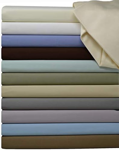 Royal Hotel Split King Cotton Fitted Sheets, 600 Thread Count, Ivory