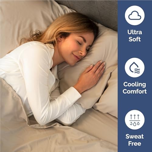 Full Size 4 Piece Sheet Set - Comfy Breathable & Cooling Sheets