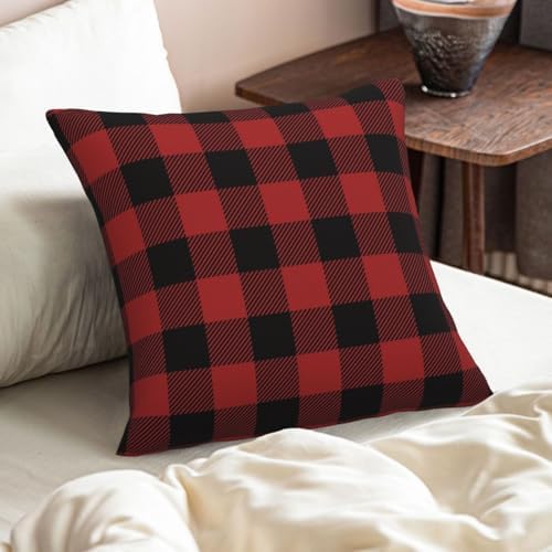Christmas Buffalo Plaid Throw Pillow Covers 18x18 Inch Set of 2
