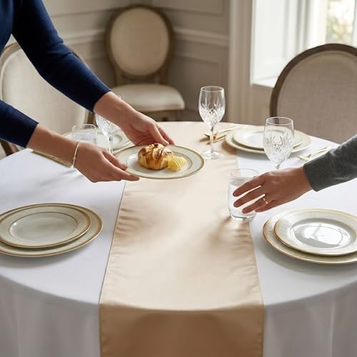 Restaurantware-Table Tek 12 x 108 Inch Table Runners, 10 Satin Long