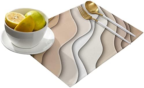 Geometric Abstract Placemats Set of 4, Table Mat for Dining Kitchen